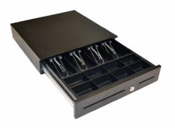 apg Solutions ECD410 Electronic cash drawer (ECD410 SLIDE-OUT BLACK CBL - HARDWIRED 24V RJ11 410X420X103)