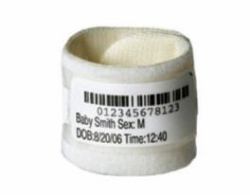 Zebra LB2-BABY-P Armband Weiß Krankenhaus-Armband (WRISTBAND PAPER/PET 1.375X5.5 - LASERBAND 2 HOOK+LOOP 100/BOX)