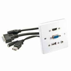 Lindy Multi AV Faceplate (MULTI AV FACEPLATE HDMI VGA 3.5MM U)