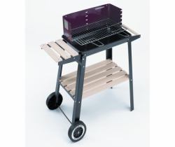 LANDMANN 0566 Schwarz Holzkohle-Grillwagen Grill Wagen Schwarz, Bordeaux (LANDMANN WAGON BARBECUE)