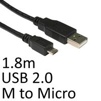 target Cables Direct 99CDL2-1602 USB Kabel USB 2.0 2 m USB A Micro-USB B Schwarz 