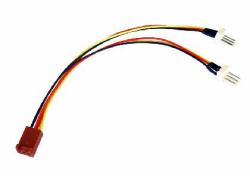 Target RB-522 cable splitter/combiner Black, Yellow, Red (3-Pin Fan [F] to 2 x 3-Pin Fan [M + M] 0.15m OEM Internal Splitter Cable)