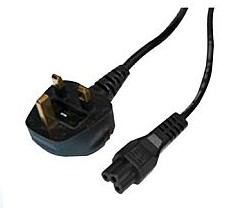 Target RB-290 power cable Black 1.8 m Power plug type G C6 coupler (1.8m UK 3 Pin Plug To IEC C5 [Clover] 5 Amp Fuse Mains Extension Cable - Black)