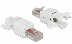 DeLOCK 86416 Drahtverbinder RJ-45 Weiß (Adapter Stecker > HDMI Buchse, USB Type-CÂ, 4K 30 Hz, Video Anschluss)