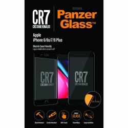 PanzerGlass 9016 Display-/Rückseitenschutz für Smartphones Klare Bildschirmschutzfolie Apple 1 Stück[e] (LOGO PANZERGLASS JET BLACK CR7 - IPHONE 6/6S/7/8 PLUS)