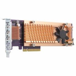 QNAP QM2-4P-384 Schnittstellenkarte/Adapter Eingebaut PCIe (Quad M.2 PCIe SSD expansion card supports up to four M.2 2280 formfactor M.2 PCIe [Gen3 x4] SSDs PCIe Gen3 x8 host interface Low-profile ...