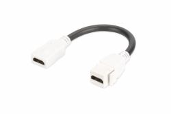 Digitus HDMI 2.0 Keystone Modul für DN-93832, mit 12 cm Kabel reinweiß [RAL 9003] (HDMI 2.0 KEYSTONE MODULE - FEMALE/FEMALE CABLE COLOR WH)