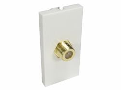 Cables Direct AV-MOD1FCONN Steckdose TV Weiß (CDL 1x F-Connector Euromod-Coupler)