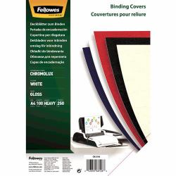 Fellowes 5378006 binding cover A4 White 100 pc[s] (Fellowes 5378006 Binding Cover Chromolux Card A4 Pack of 100 White)