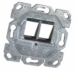 EFB Elektronik ET-25111K Steckdosenzubehör Aluminium (TRAGRING UMLAUFEND 2-PORT FR - KEYSTONES DESIGNFHIG TAE)