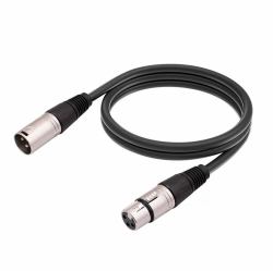 Microconnect XLRMF10 Audio-Kabel 10 m XLR [3-pin] Schwarz (XLR balanced cable 10m - XLR 3-pin - XLR 3-pin M-F - Outer Dimension : 6.0mm, PVC - Warranty: 300M)