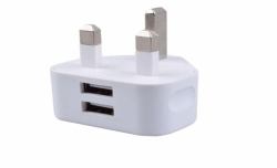 Microconnect PETRAVEL36 Elektrischer Netzstecker Weiß (Dual USB charger 2.1 A UK - DC 5V, 2.1A, White charges up - to two smartphones, cameras and other USB devices simultaneously - Warranty: 300M)