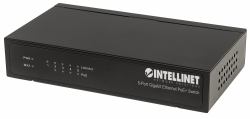 Intellinet 5-Port Gigabit Ethernet PoE+ Switch, 4 x PSE PoE-Ports, IEEE 802.3at/af Power-over-Eth...