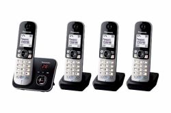 Panasonic KX-TG6824GB Telefon DECT-Telefon Anrufer-Identifikation Schwarz, Silber (KX-TG6824GB EU Version - KX-TG6824GB, DECT telephone, - 120 entries, Caller ID, Black, Silver - Warranty: 12M)