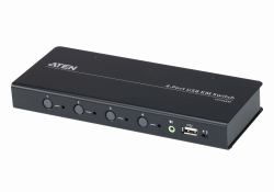 ATEN 4-Port USB Boundless KM Switch [Kabel enthalten] (4 Port USB KVM Switch)