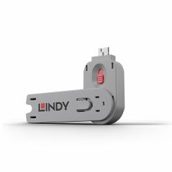 Lindy 40620 Schnittstellenblockierung Türblockierschlüssel USB Typ-A Pink Acrylnitril-Butadien-Styrol [ABS] 1 Stück[e] (USB TYPE A PORT BLOCKER - KEY PINK)