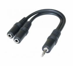 Hypertec 720129-HY Audio-Splitter Schwarz (A Hypertec&reg; ProConnectLite&reg; 3.5mm jack splitter-15cm [1Year warranty])