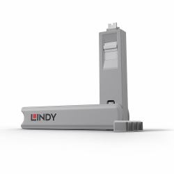 Lindy USB Type C Port Blocker Key - Pack of 4 Blockers, White (USB C PORT SCHLOSS - 4 STCK MIT SCHLSSEL WEI)
