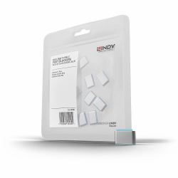 Lindy 40466 Schnittstellenblockierung USB Typ-C Blau Acrylnitril-Butadien-Styrol [ABS] 10 Stück[e] (port dust cover 10 pc[s] - 40466, Blue, 10 pc[s] - Warranty: 24M)