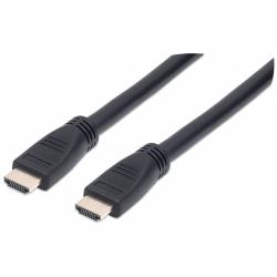Manhattan High Speed HDMI-Kabel mit Ethernet-Kanal, CL3-zertifiziert für Wandinstallationen, HEC, ARC, 3D, 4K@60Hz, CL3, HDMI-Stecker auf HDMI-Stecker, geschirmt, schwarz, 10 m (HDMI CABLE 4K/60HZ...