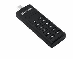 Verbatim Keypad Secure - USB 3.0 Drivecon tastierino d'accesso e crittografia dei dati - 128 GB - Black (Keypad Secure USB 3.0 - With 256-BIT AES Hardware - Encryption 128GB, USB A - Warranty: 24M)