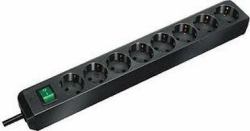 Brennenstuhl 1159300018 Verlängerungskabel 3 m 8 AC-Ausgänge Schwarz (Power extension 3 m 8 AC - outlet[s] Black Eco-Line with - switch and 1,5 mmÂ² Ã cable - Warranty: 12M)