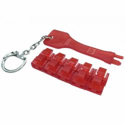 Cables Direct NLRJ45-PB01 Schnittstellenblockierung Port blocker key RJ-45 Rot Kunststoff (CDL RJ45 Port Set [1 Key10 Locks])