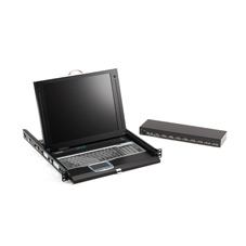 Black Box KVT417A-8UV-R2 rack console 43.2 cm [17"] 1280 x 1024 pixels 1U (Blackbox SERVTRAY 17" [8 PORT] VGA USB/PS/2 PORT [1Year warranty])
