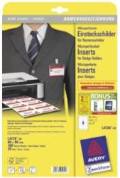 Avery L4728-20 Ausweisehülle/ -halter Papier 160 Stück[e] (Avery L4728-20 badge og badgeholder Pa)