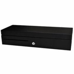 apg Solutions ECD460B-BLK Kassenschublade Manuelle Kassenlade (460 MM FLIP LID DRAWER BLACK - PLASTIC INSERT W MLOCK LID CABL)