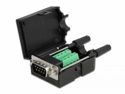 DeLOCK 66232 Drahtverbinder Sub-D 9, 10 Pin Terminalblock Schwarz (Delock - VGA-adapter - DB-9 til 10-pin)