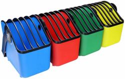 LocknCharge LNC7056 Wagen / Schrank für das Management mobiler Geräte Taschen zur Verwaltung tragbarer Geräte Blau, Grün, Rot, Gelb (LARGE Baskets Less than 13in Devices [Set of 4])