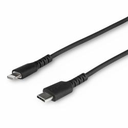 StarTech.com 1m strapazierfähiges schwarzes USB-C auf Lightning-Kabel - Hochbelastbare, robuste Aramidfaser - USB Typ-C auf Lightningkabel - Lade-/Synchronisationskabel - Apple MFi-zertifiziert iP...