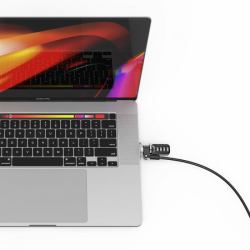 Compulocks MBPR16LDG01CL Kabelschlosszubehör Sicherheitsanker Silber 1 Stück[e] (Ledge Security Lock with CBL - The Ledge Security Lock Slot - Adapter with Combination lock for Macbook Pro 16 - W...