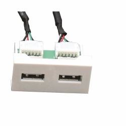 Garbot FA-2420-2USB[A]-F/F-PH-20CM Steckdose Weiß (F22 2x USB2.0 Module. F/F. 20 - cm. White - Warranty: 12M)