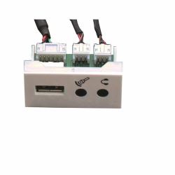 Garbot FA-2420-USB-MIC-PHJ-F/F-PH-20 Steckdose Weiß (F22 USB2.0+2x Mini Jack - Module. 20cm. White - Warranty: 12M)