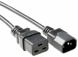 Microconnect PE0191420 power cable Black 2 m C19 coupler C14 coupler (Power Cord C19-C14 2m Black - Extension Cable,10A/250V - H05VV-F3x1.00mm2 CU - Warranty: 300M)