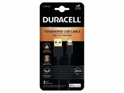 Duracell USB7022A lightning cable Black (Duracell 2M USB-A to Lightning Braided)