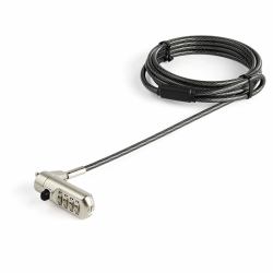 StarTech.com Laptopschloss mit 2m Kabel - Nano lock - individuell wählbare Komination (2 M [6.6 FT.] LAPTOP CABLE LOCK - COMBINATION - NANO-SLOT)