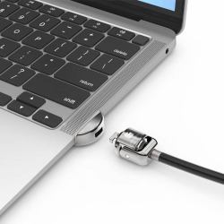 Compulocks MBALDG02KL Kabelschloss Silber (Ledge MacBook Air Retina July - 2019-2020 Lock Adapter with - Keyed Cable Lock MBALDG02KL, Key, Metal, Silver - Warranty: 24M)