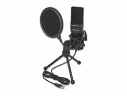 DeLOCK USB Kondensator Mikrofon Set - für Podcasting, Gaming und Gesang (Delock USB Condenser Microphone Set fo)