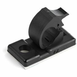 StarTech.com 100 Selbstklebende Kabelklemmen Klein - PC Kabelmanagement/Kabelhalterung - Kabel Organisator - Netzwerk/USB/Ethernet Kabelclips - Nylonklemme UL/94V-2 Brandklasse - Schwarz (100 PACK ...