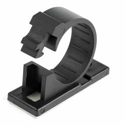 StarTech.com 100 Selbstklebende Kabelklemmen Groß - PC Kabelmanagement/Kabelhalterung - Kabel Organisator - Netzwerk/USB/Ethernet Kabelclips - Nylonklemme UL/94V-2 Brandklasse - Schwarz (100 PACK ...