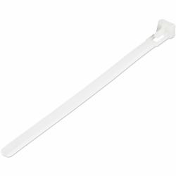 StarTech.com Kabelbinder - 152x3 mm, wiederverwendbar, lösbare Nylonbinder, 22 kg Zugfestigkeit, Innen- und Außenbereich, 94V-2/UL, weiß, 100 Stück (100 PACK OF RESEALABLE ZIP TIES - 6)