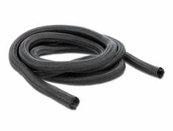 DeLOCK 18921 Kabelisolierung Geflochtener Schlauch Schwarz (Delock Braided Sleeving self-closing - Geflechtschlauch - 10 m - Schwarz)
