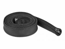 DeLOCK 19168 Kabelmuffe Schwarz (Delock Braided Sleeve with zip fastene)