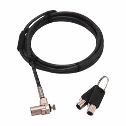 Dicota D31831 Kabelschloss Schwarz, Silber 2 m (SECURITY CABLE T-LOCK ULTRASLIM - V2 MASTERKEYED 3X7MM SLOT)