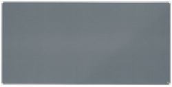 Nobo 1915200 Pinnwand Grau Aluminium (Nobo 1915200 Premium Plus Grey Felt Notice Board 2400x1200mm)