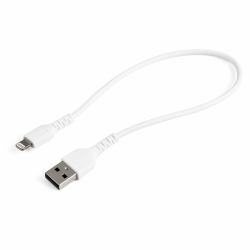 StarTech.com 30cm strapazierfähiges weißes USB-A auf Lightning-Kabel - Hochbelastbare, robuste Aramidfaser - USB Typ-A auf Lightningkabel - Lade-/Synchronisationskabel - Apple MFi-zertifiziert iP...
