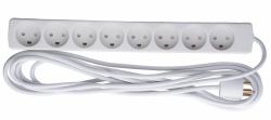 Microconnect GRU00850WDK Verlängerungskabel 5 m 8 AC-Ausgänge Drinnen Weiß (8-way Danish Power Strip 5m - With Earth, without ON/OFF - Switch - Warranty: 300M)